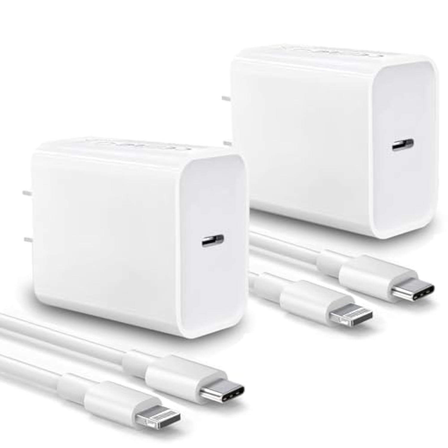 Iphone Fast Charger, 2-Pack 20W Usb C Wall Charger Pd Type C Power Wall Charger With Mfi Certified 6Ft Charger Cable For Iphone 14 13 12 Pro Max Mini 11 Xs Xr X 8 And More