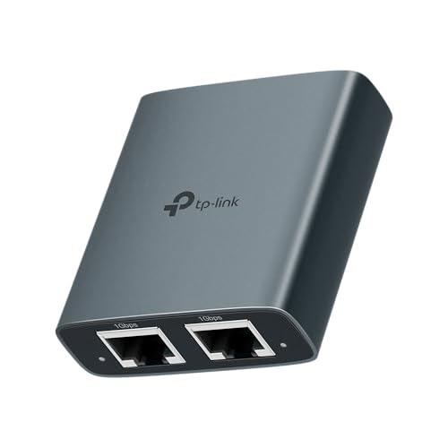 Ethernet Splitter 1 To 2, 1000 Mbps High Speed Dual-Port Internet Splitter, Compatible W/ Cat8/7/6/5E/5, Usb-C & Ethernet Cables Included, Aluminum Case, Plug And Play For Routers & More Eh210