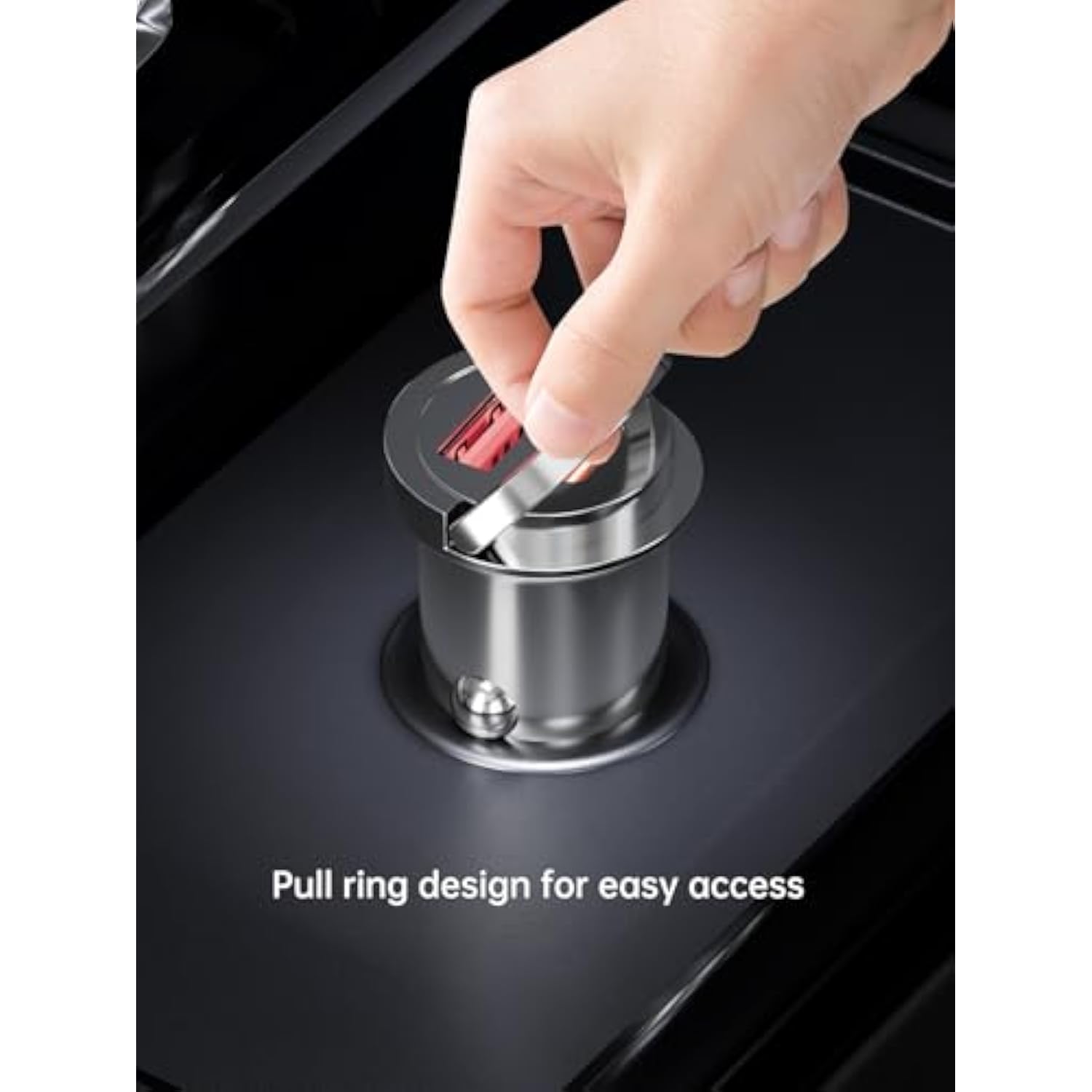 78W Usb C Car Charger Fast Charging,Advanced Ultra-Safe Zinc Alloy Material,Cigarette Lighter Adapter,Pd&Qc3.0 Super Fast Type C Car Charger (Pull Ring Style, No Charging Cable)