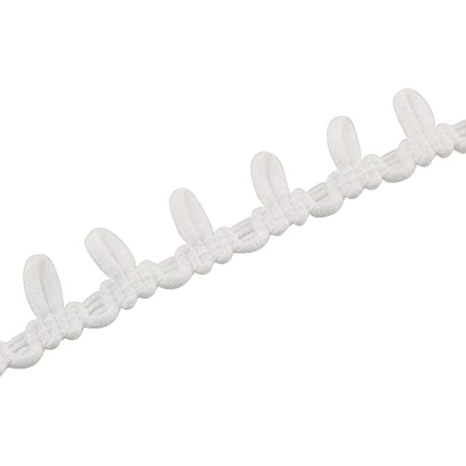 Button Looping 42Ft White Lace Edge Elastic Button Loops For Sewing Cr