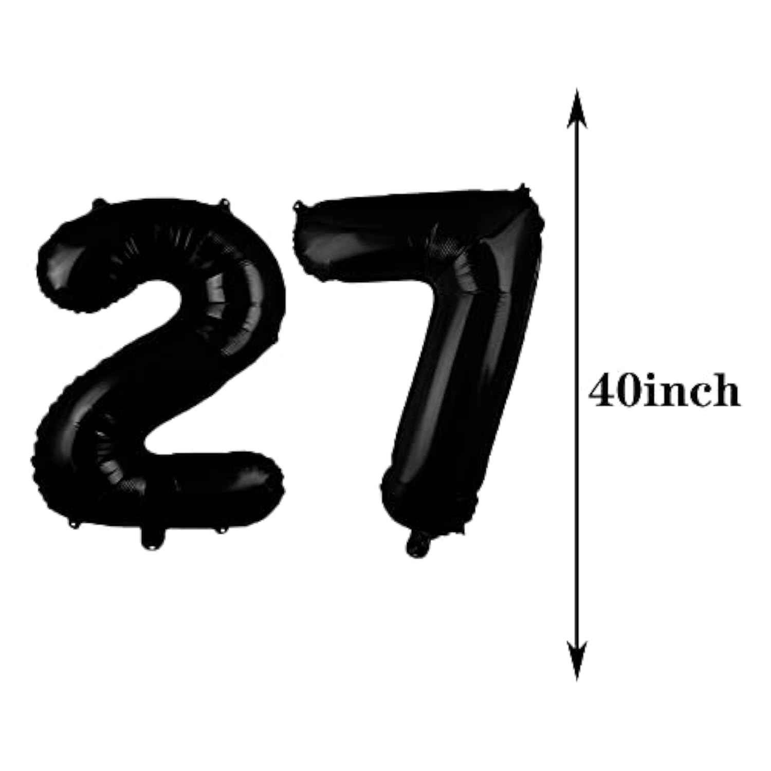 Sweet 27Th Birthday Decorations Party Supplies,Black Number 27 Balloons,27Th Foil Mylar Balloons Latex Balloon Decoration,Great 27Th Birthday For Girls,Women,Men,Photo Props