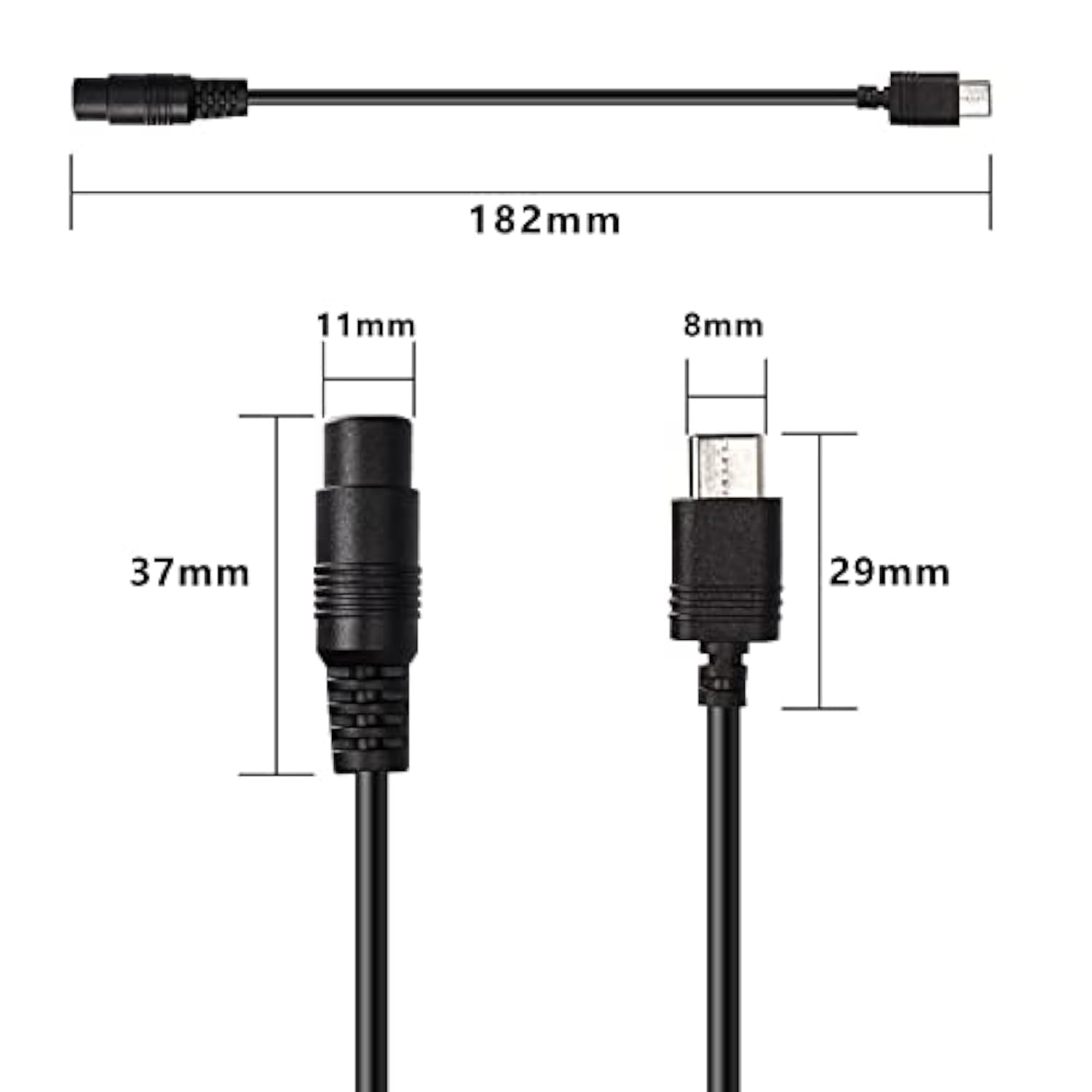5V Dc 5.5 2.1Mm Female To Usb Type C Adapter Cable Connector Power Extension C