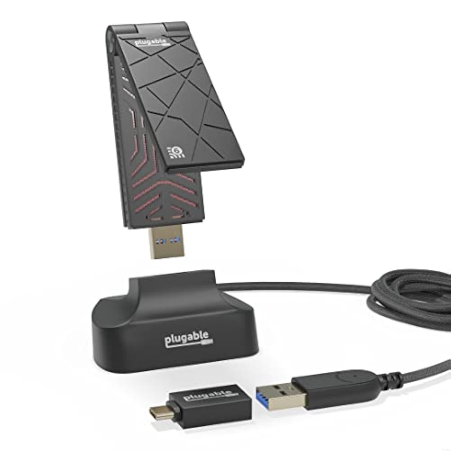 Wifi 6 Usb Wifi Adapter For Desktop Pc And Laptops, Ax1800 Usb 3.0 And Usb C W