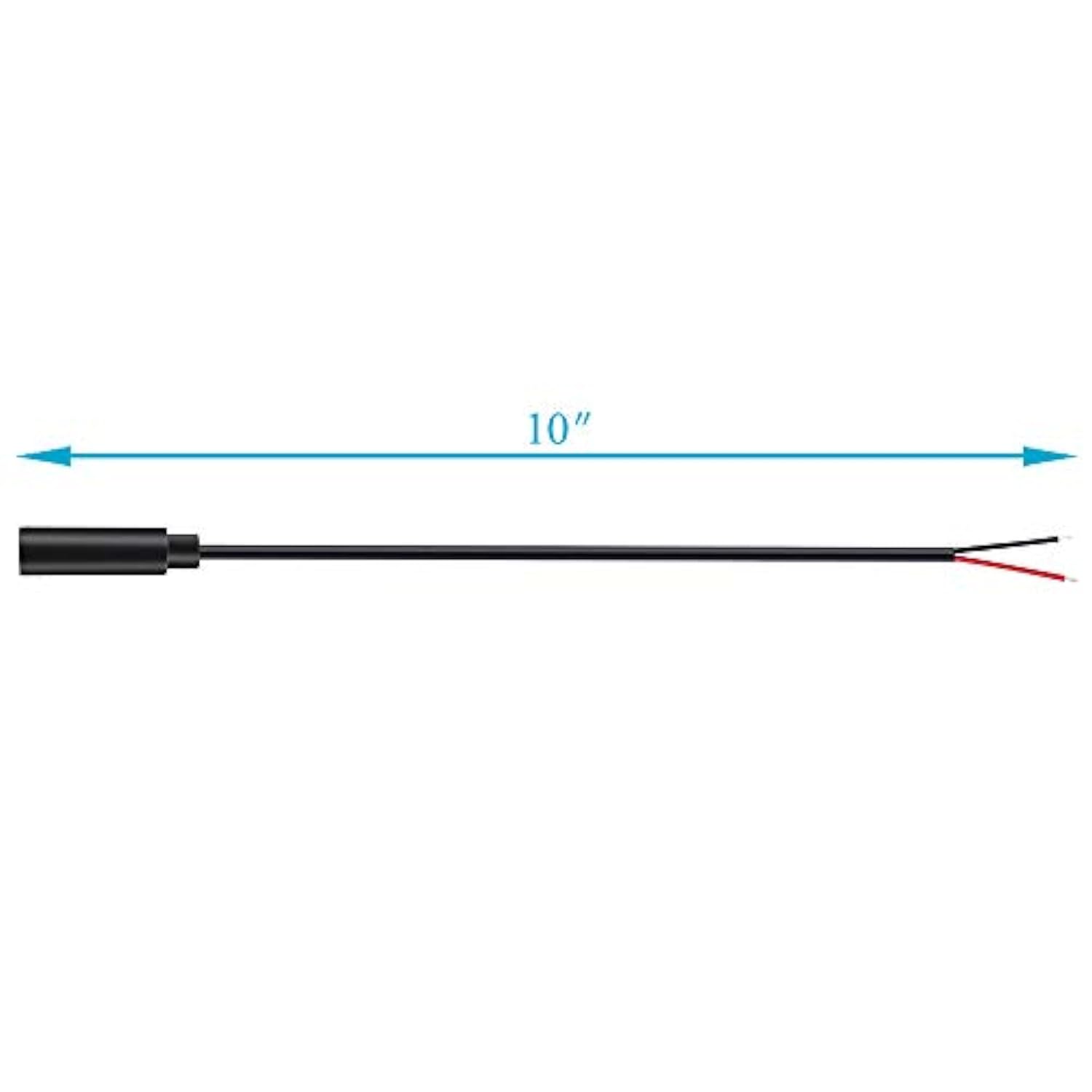 10-Pack 3.5Mm 1/8" To Speaker Wire Ts Mono Female Jack To Bare Wire Pigtail 3.5Mm Plug Connector Adapter Repair Audio Cable For Speaker, Trigger Cable