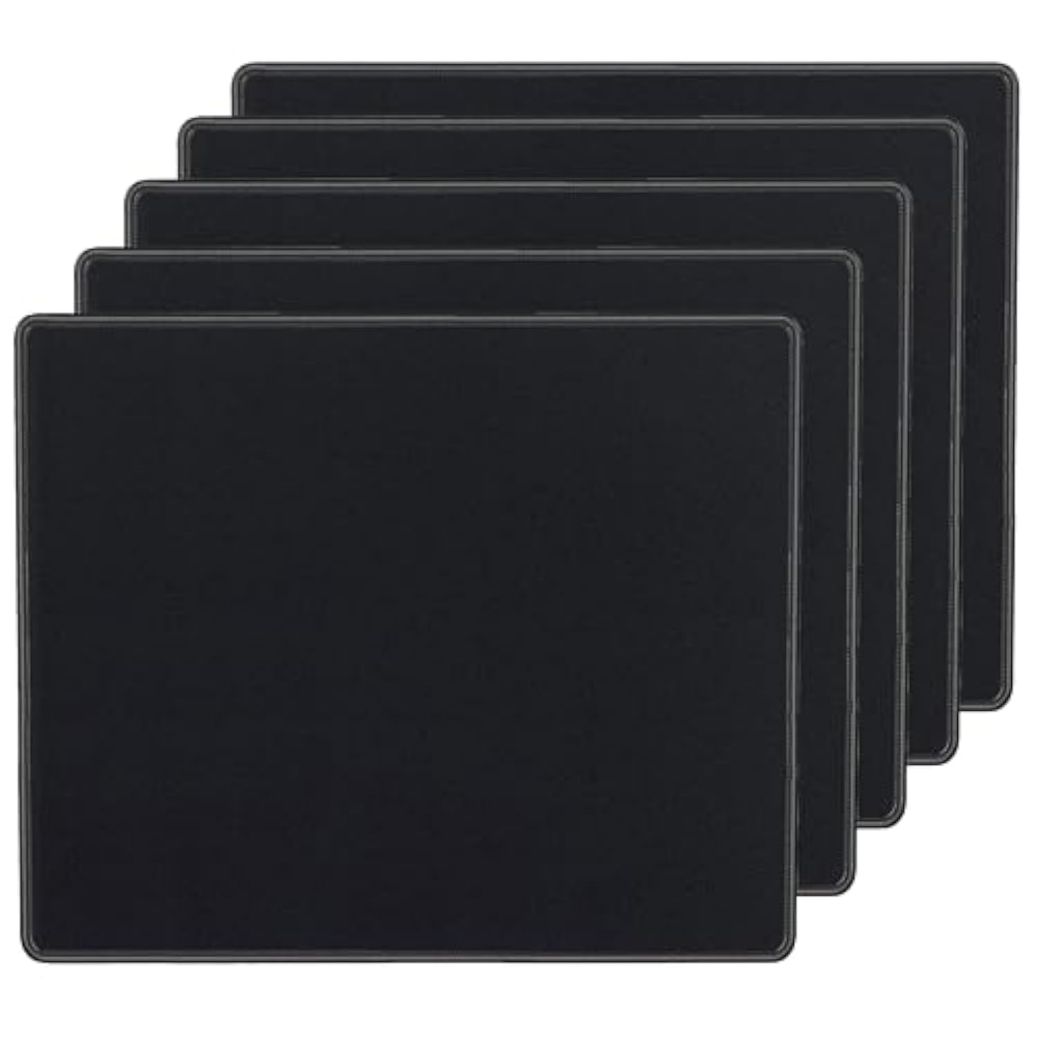 SaiTech IT 5 Pack 2mm Mouse Pad with Stitched Edges Non-Slip Rubber Base, Premium-Textured and Waterproof Mousepads Bulk, Mouse Pad for Computers, Laptop, Office & Home, 8.66 x 7.1 inch