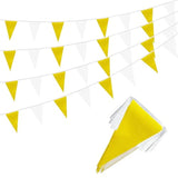 50 Feet White Yellow Pennant Banner Flags String, 30 Pcs Bunting Flag For Birthday, Party, Shops, Outdoor And Indoor Decorations, Festival Celebration, 1 Pack (1)