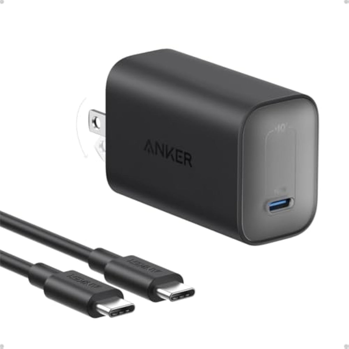 Anker Nano Charger, 100W Foldable Type C Charger for iPhone Series, and All USB C Devices, 6FT USB-C Cable Included, Compatible with MagSafe