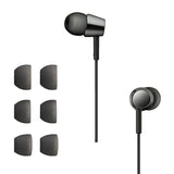 kwmobile 6X Replacement Ear Tips Compatible with Sony WI-C300 / WI-C400 / MDR-XB55AP / MDR-EX155AP - Silicone Tips for Earphones - Grey