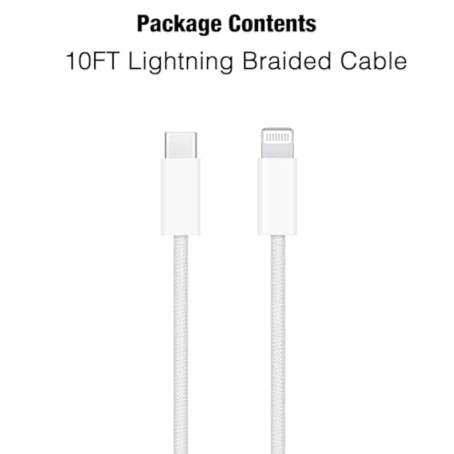 10Ft Woven Lightning To Usb C Cable, Iphone 14 Pro Fast Charger Cable, Long Charging Cord For Apple Iphone 14, 14 Pro Max,13,Plus,Se 2Nd/12/11/Xs/Xr, Ipad 4/5/ 6/7/ 8, Ipad Mini 2/3/4/5, Ipad Air 2/3