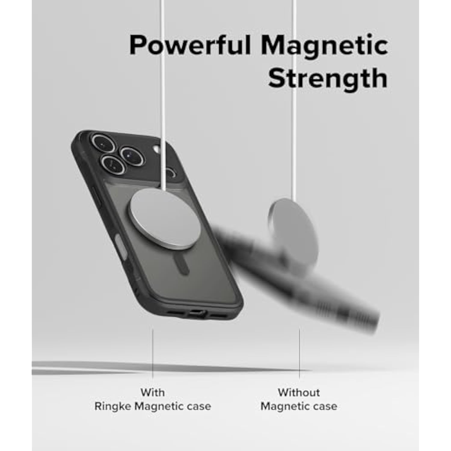Ringke Fusion Bold for iPhone 17 Pro Max Case, [Compatible with MagSafe] Oil & Dirt Resistant, Enhanced Grip Non-Slip Phone Cover - Magnetic Matte Smoke