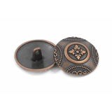 12 Pieces Rosette Pattern Metal Shank Buttons. 23Mm (7/8 Inch) (Antiqu