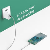 Usb C To Micro Usb Cable 1Ft, Micro Usb To Usb Type C Adapter Cable Braided Ma