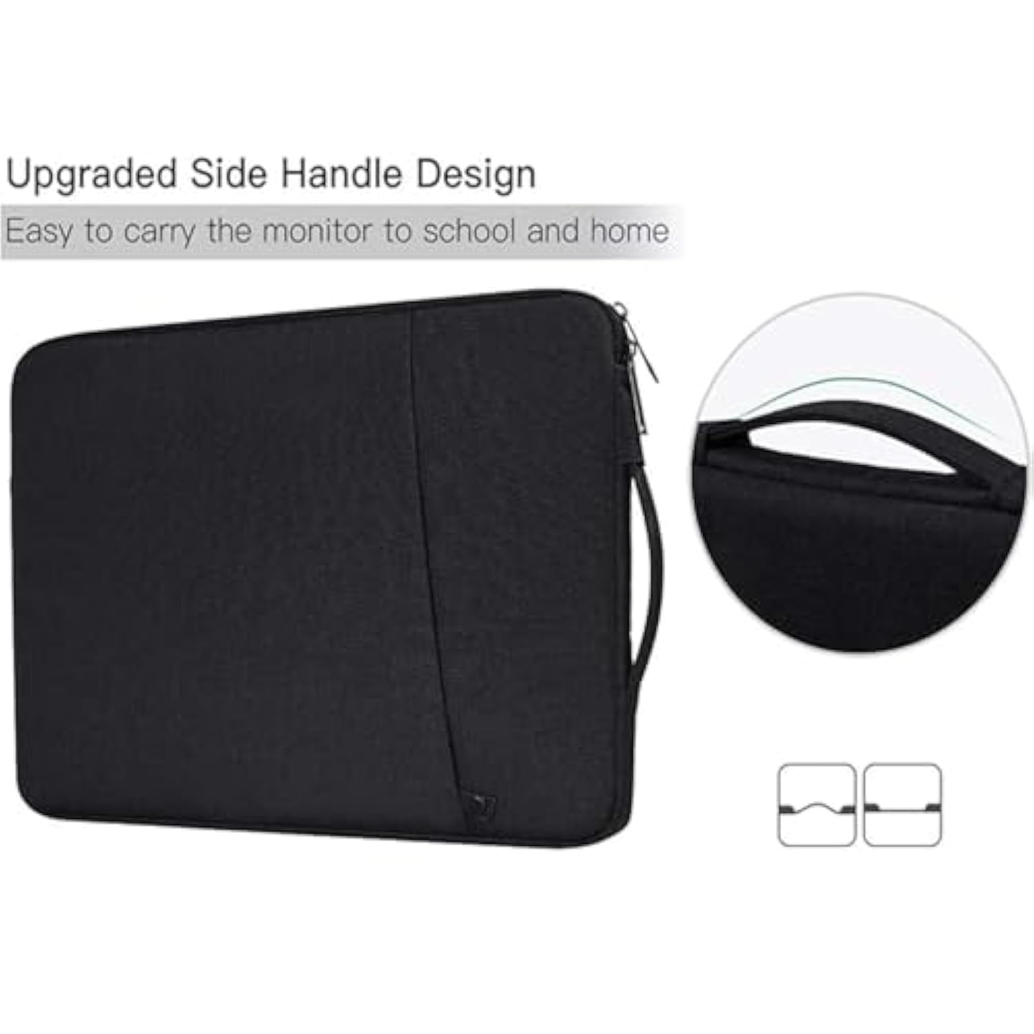 11.6 12 12.2 12.3 Inch Laptop Sleeve For 11.6" Acer Chromebook Spin 311, 12.2" Samsung Chromebook Plus Compatible With Lenovo Flex 3 12.2"/ Asus Acer Dell Hp Samsung 11.6" Chromebook, Black