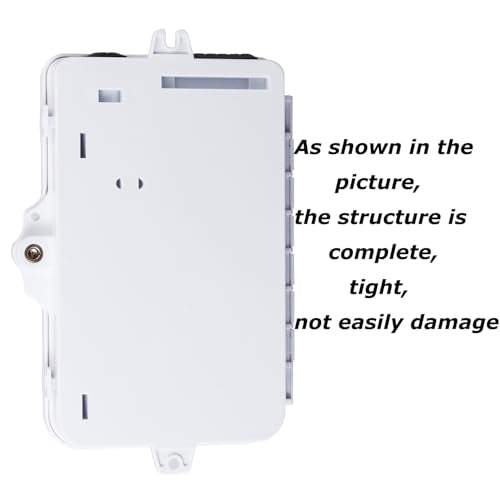 Fiber Optic Distribution Box, 6 Port Wall Mount Enclosure With 6 Lc Duplex Om3 Adapters, Multimode, Ftth, Ip65 Waterproof Outdoor/Indoor Use - 8.27" X 5.31" X 1.57"