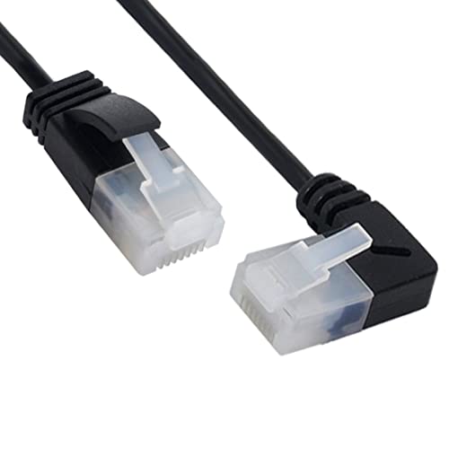 Cat6 Ethernet Cable,90 Degree Right Angled RJ45 UTP Network Extension Cable Patch Cord Cat6a LAN Cable for Laptop Router TV Box 1.0M