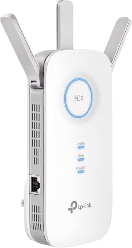 Ac1900 Wifi Range Extender Re550 | Dual-Band Wireless Repeater Amplifier W/Gigabit Ethernet Port | Up To 2200 Sq. Ft., 32 Devices | Internet Signal Booster | App Setup | Easymesh Compatible