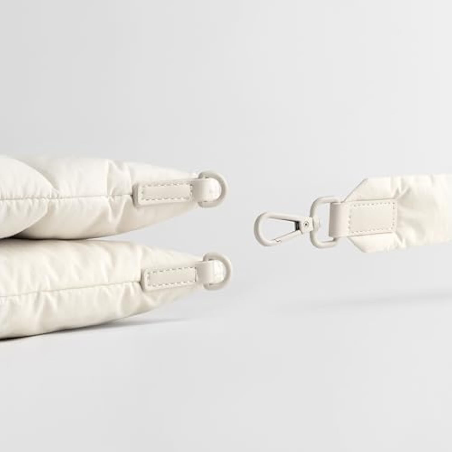 Puffy Laptop Sleeve 15 Inch 16 Inch, Quilted Puffer Pillow Case With Strap Compatible For Macbook Air 15" M4 2025, Macbook Pro 16" M4, Sleeve & Organizer Bundle, Rice