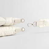 Puffy Laptop Sleeve 15 Inch 16 Inch, Quilted Puffer Pillow Case With Strap Compatible For Macbook Air 15" M4 2025, Macbook Pro 16" M4, Sleeve & Organizer Bundle, Rice