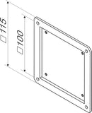 - VESA Adapter Mount for LED, LCD, or Plasma (75mm to 100mm, Hardware Screws Included)