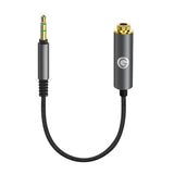 Geekria 3.5mm Stereo Male to 4.4mm Balanced Female Adapter Cable, 5-Core Audio Conversion Cord, Headphone Plug Adapter, Aluminum Alloy Connector, PP Yarn Braided Upgrade Wire (0.5ft)