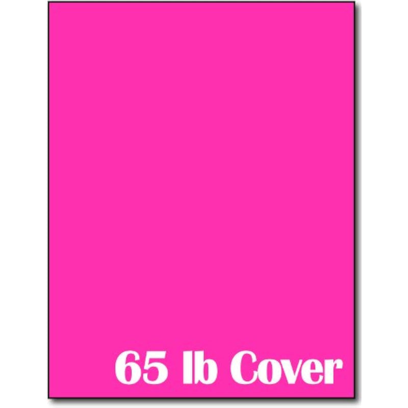 65Lb Cover Cardstock Paper - 8.5 X 11 Inch - 25 Sheets (Bright Pink)