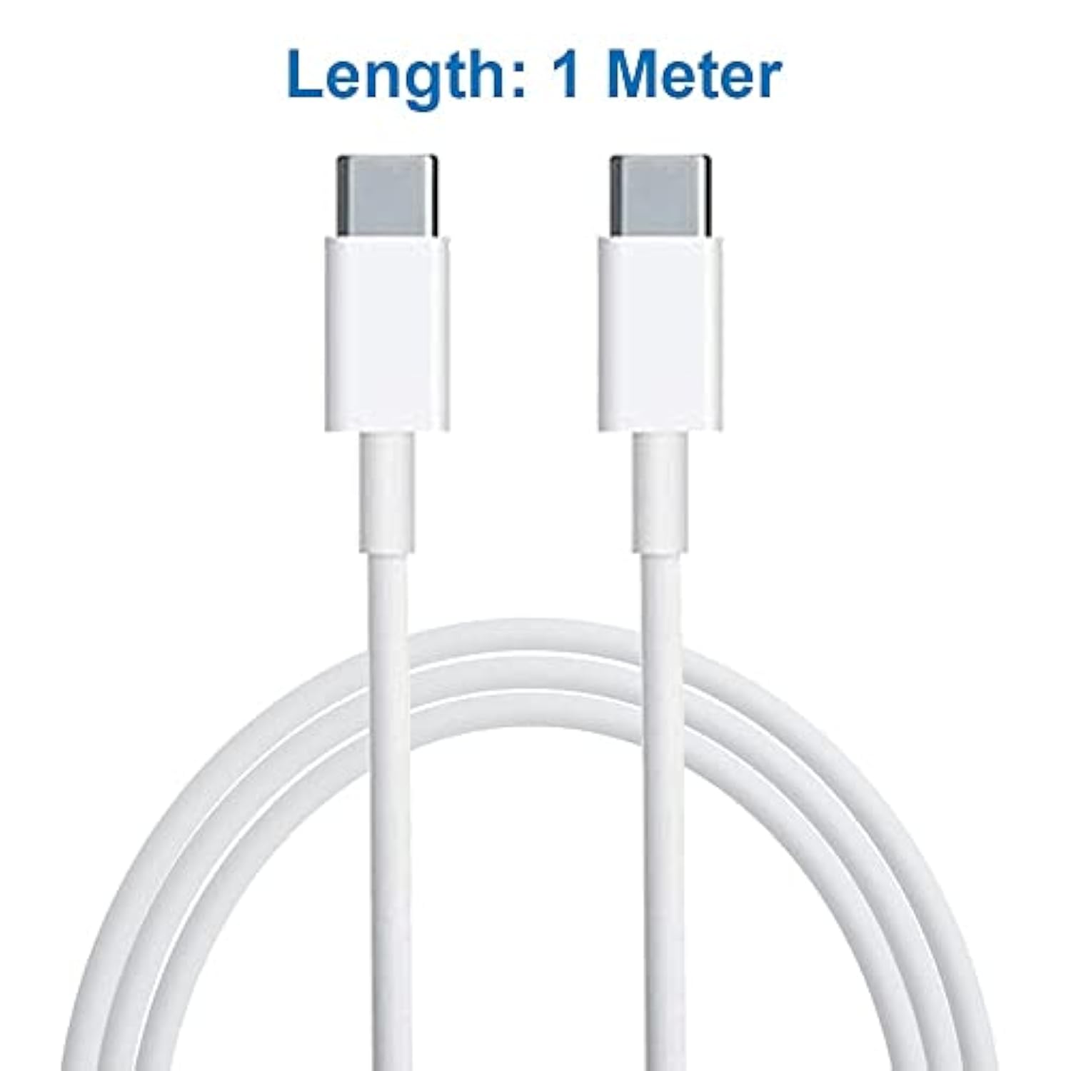 Usb - C To Usb - C Charger Cable 1 Meter / 3Ft White - For Fast Charging And D