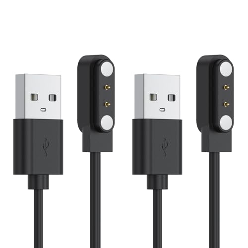2-Pack Charger for FAFAFROG S1 Dog Bark Collar, Replacement USB-A/USB-C Magnetic Charging Cable (USB-A)