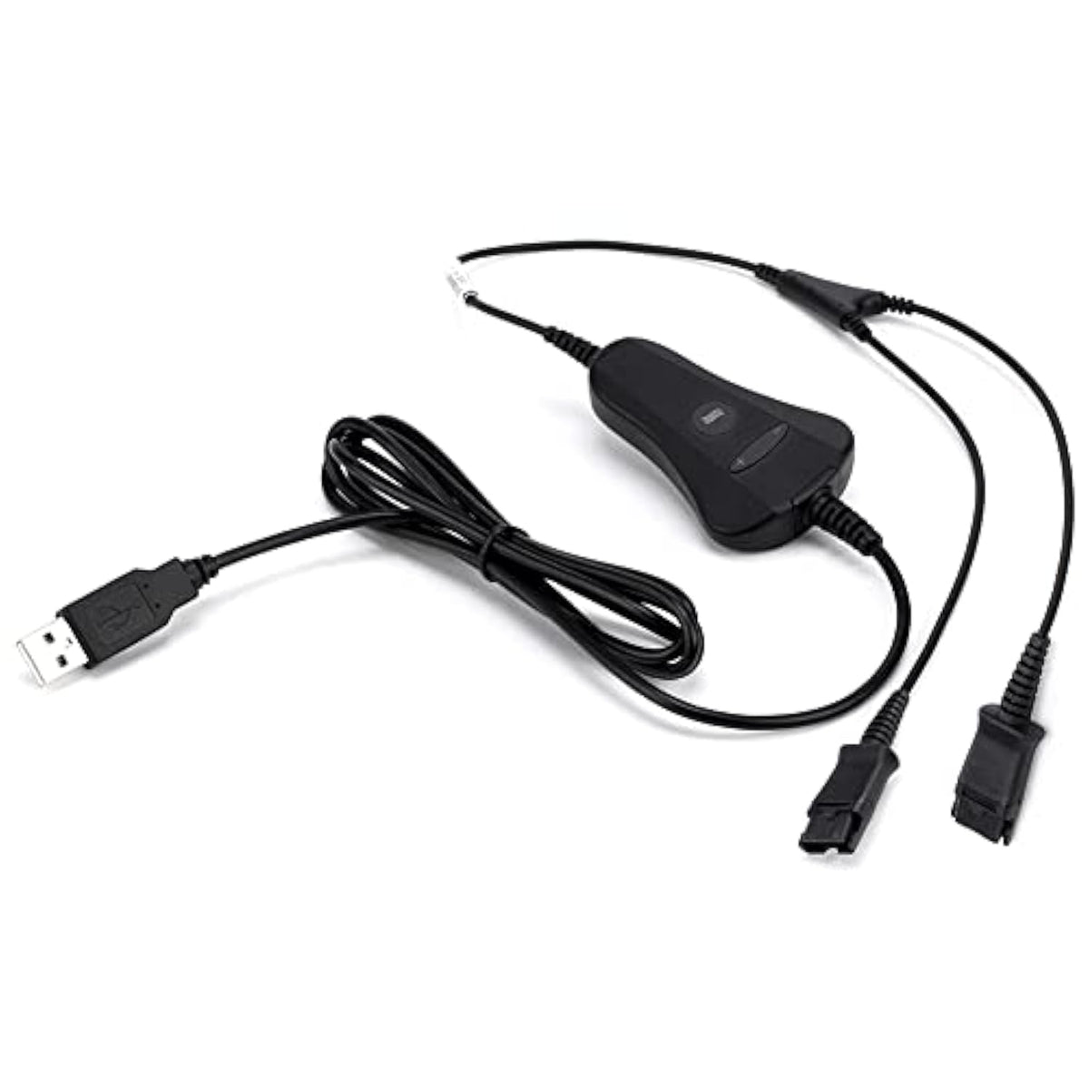 VT PLT-QD USB Training Cable Y Splitter-Adapter - Quick Disconnect Cord with Mute&Volume Control for Plantronic-QD Headsets&Computer
