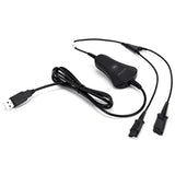 VT PLT-QD USB Training Cable Y Splitter-Adapter - Quick Disconnect Cord with Mute&Volume Control for Plantronic-QD Headsets&Computer