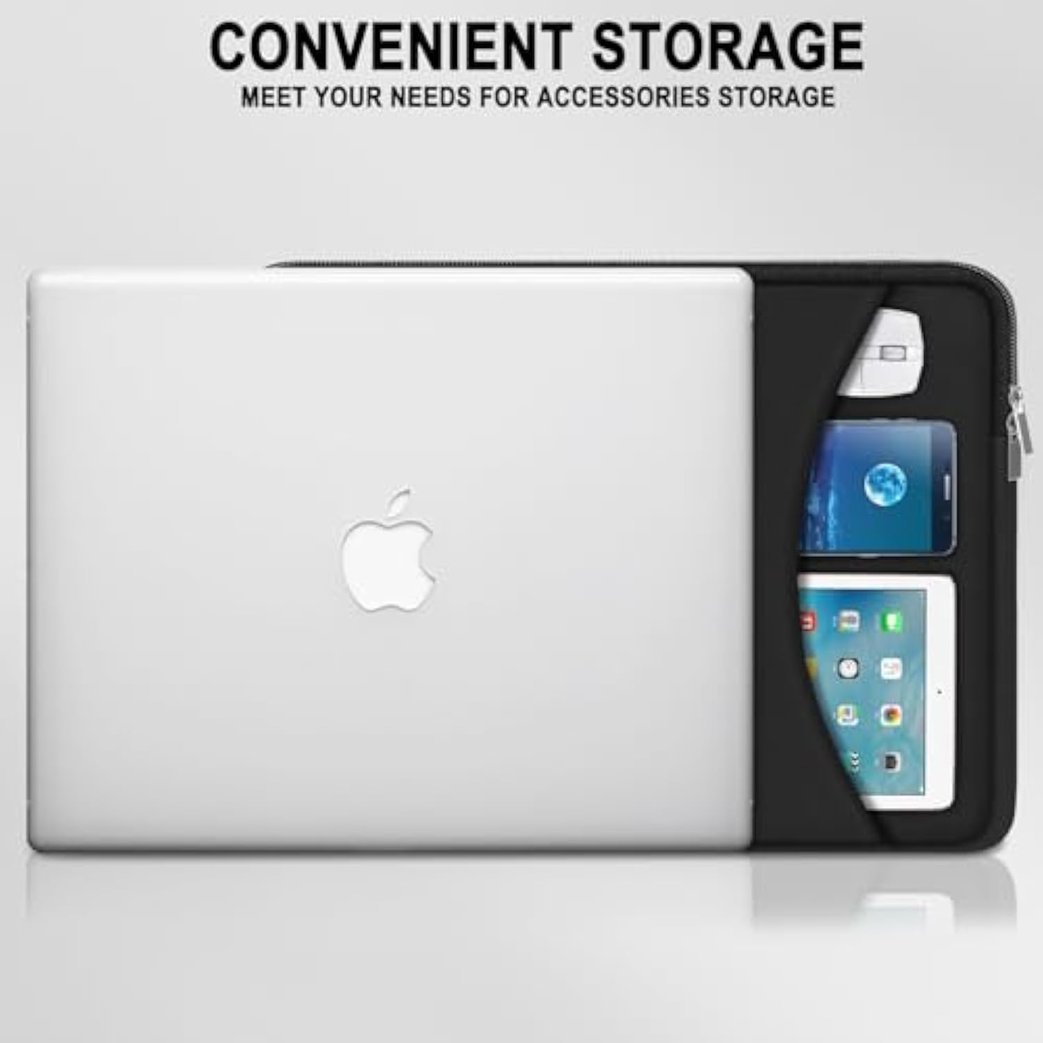 Laptop Case 13-13.3 Inch, Durable Traveling Shockproof Protective Laptop Case Computer Cover With Pocket, Briefcase Carrying Bag Compatible For Macbook Air Pro, Dell, Hp, Asus, Lenovo, Black