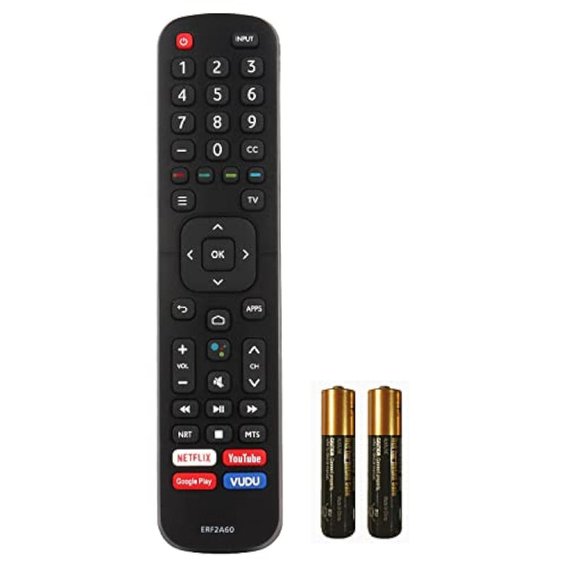New Ir Erf2A60 Remote Control Fit For Hisense Smart 4K Tv 65H8F 50H8F 65H9F 55H9F 55H8F 43H6570F 50H6570F 55H6570F 65H6570 55H9020F 55H9030F With Two Batteries (Without Voice Function)