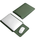 Premium Leather Laptop Sleeve Compatible With 13/14/15-Inch Macbook Pro/Air, Dell Xps, Hp Spectre - Ultra Slim Protective Case (Green, 14 Inch Laptop)