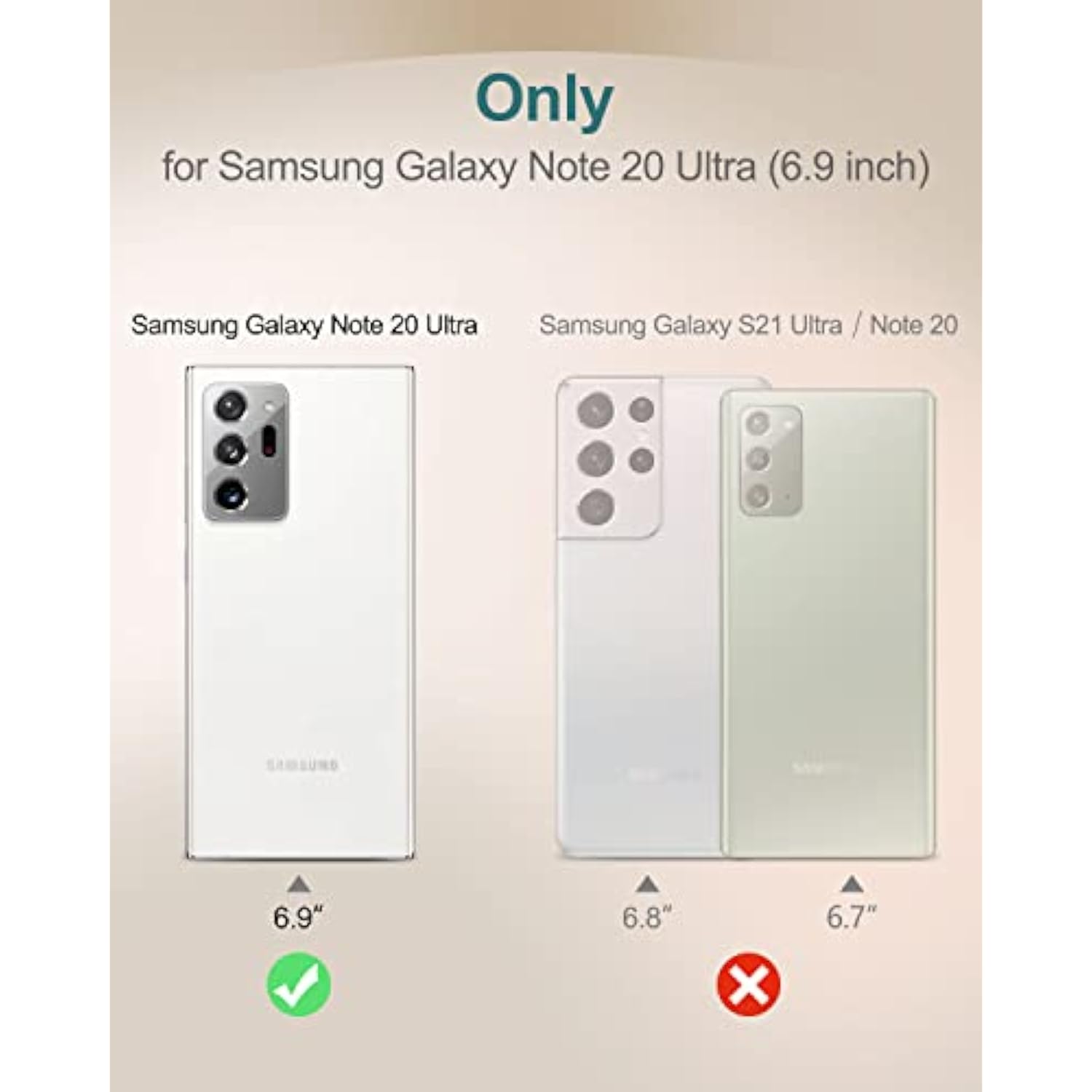 Clear Case For Samsung Galaxy Note 20 Ultra (Only) 6.9-Inch, [Built-In Screen Protector] Full Body Protection Bumper Shockproof Rugged Protective Phone Cover For 20 Ultra -(Green)