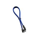 CableMod ModMesh Sleeved Right Angle SATA 3 Cable (Blue, 30cm)