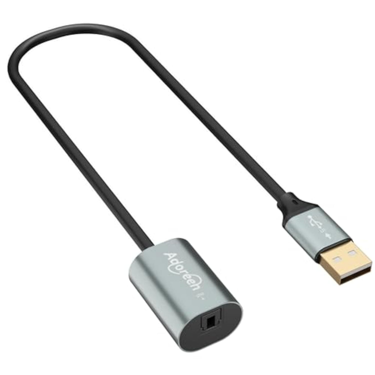 Male Usb A 2.0 To Female Toslink Digital Optical Audio Cable Adapter 0.6 Ft, Usb To Spdif Port Fiber Optic Converter, For Laptop Computer Pc Ps5/Ps4, Not For Tv Or Other-Unidirectional