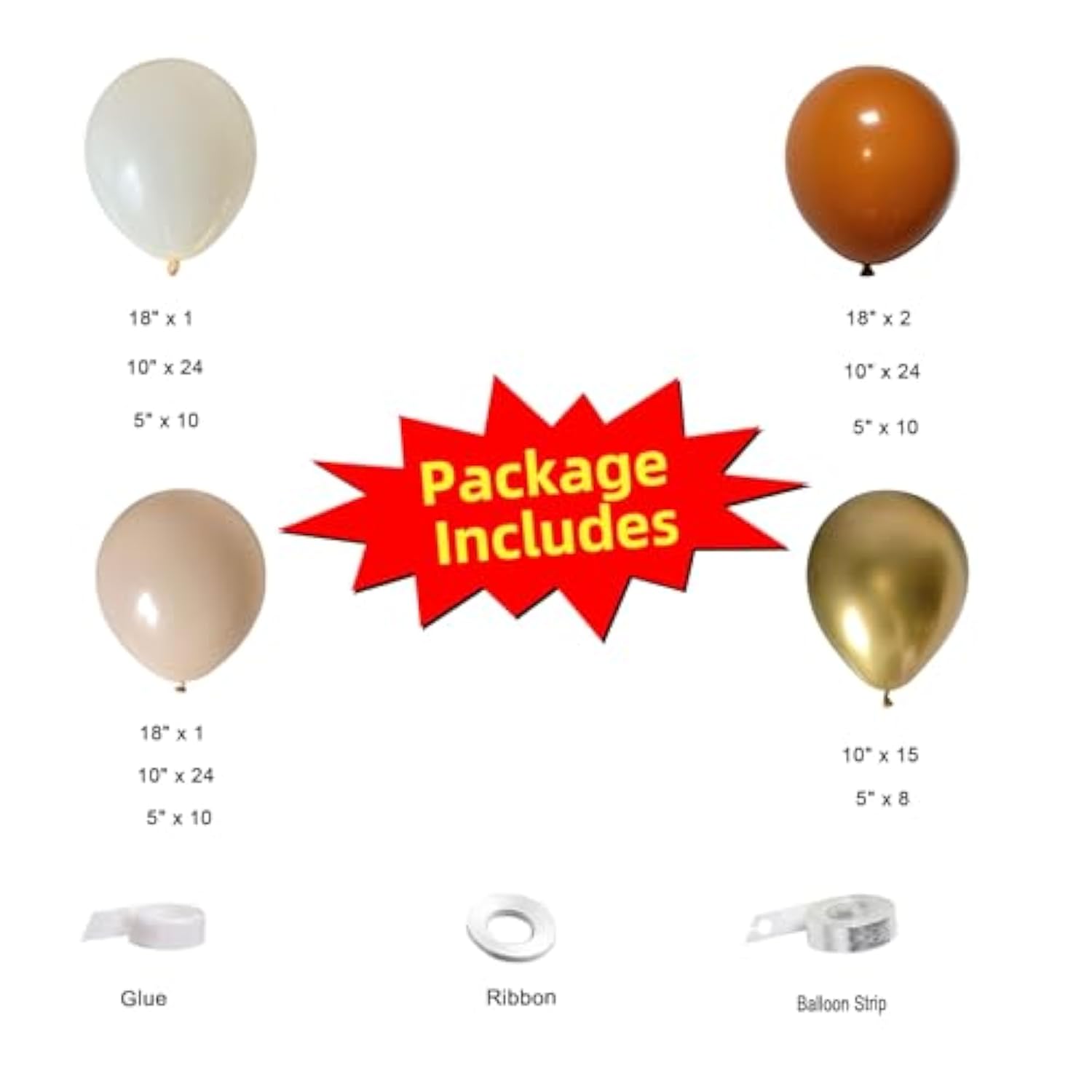 Fall Balloon Arch Kit Ivory White Gold Orange for Birthday Thanksgiving Baby Shower
