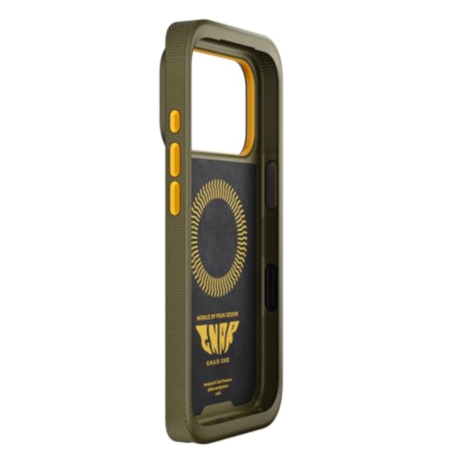 Peak Design Mobile Gnar Phone Case for iPhone 17 Pro, Kelp | 4.5 M Drop Protection | Slim Profile | SlimLink Connects to Mobile Mounts and Charging Accessories