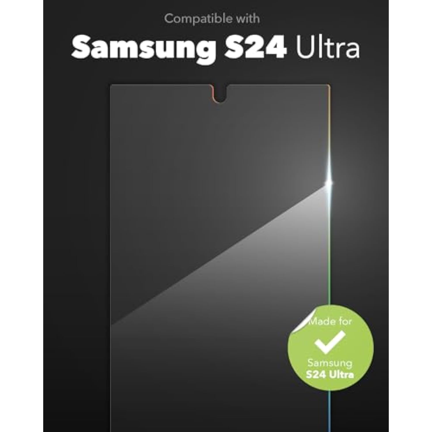 ZAGG InvisibleShield Fusion Samsung Galaxy S24 Ultra Screen Protector - Flexible Hybrid Protection, Unbreakable Polymer, High-Definition Clarity, Eco-Friendly, Biometric Tech Compatible