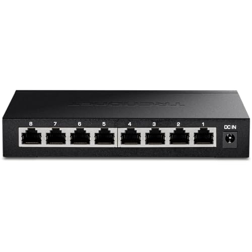 8-Port 2.5Gb Multi-Gigabit Unmanaged Gaming Switch, Teg-S380, 8 X 2.5Gbase-T Ports, 25Gbps Switching Capacity, Ethernet Splitter, Ndaa & Taa Compliant, Fanless, Protection, Black