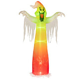 9 FT Halloween Inflatables Outdoor, Halloween Blow Up Yard Decorations with Built-in LED Lights for Indoor Outdoor Party Garden Lawn Clearance (Ghost)