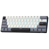 Rk61 Wireless 60% Triple Mode Mechanical Keyboard, 61 Keys Bluetooth Mechanical Keyboard, Compact Gaming Keyboard With Programmable Software (Hot-Swappable Red Switch, Black)