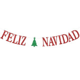 Feliz Navidad Banner Merry Christmas Merry Bright Party Decorations