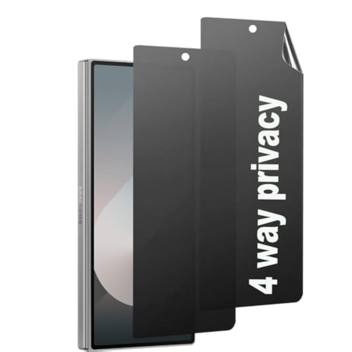 2 Pcs 360 Degree Matte Privacy Screen Protector For Samsung Galaxy Z Fold 6, 4 Direction Ways Anti-Peep Soft Tpu Film 4H Hardness Scratch Resistant