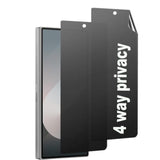 2 Pcs 360 Degree Matte Privacy Screen Protector For Samsung Galaxy Z Fold 6, 4 Direction Ways Anti-Peep Soft Tpu Film 4H Hardness Scratch Resistant