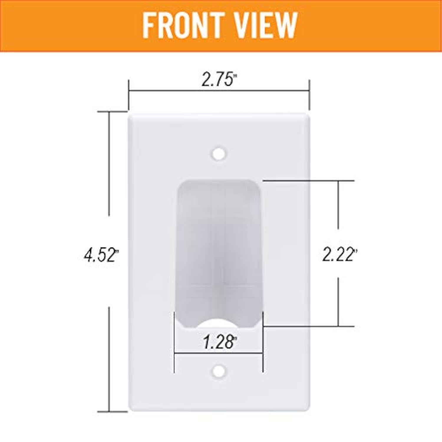 Recessed Low Voltage Cable Wall Plate 2 Gang Cable Pass Through Cable Hider Wi