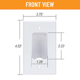 Recessed Low Voltage Cable Wall Plate 2 Gang Cable Pass Through Cable Hider Wi