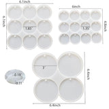 Flat Circle Resin Molds, 3Pcs Silicone Round Earrings Pendant Resin Molds With 25 Cavities For Earrings, Keychain,Pet Tag,Jewelry Making,Epoxy Resin Art