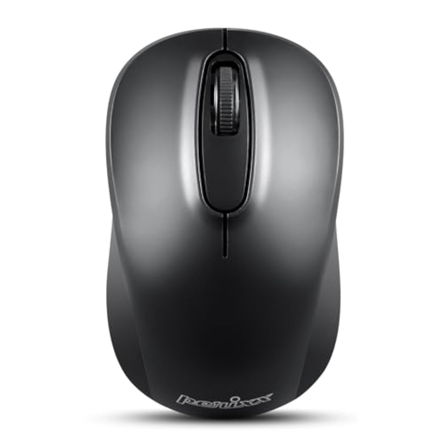 Perixx PERIMICE-722B Wireless Optical Mouse - 3.82x2.28 Inches Portable Design - Silent Clicks with Cable Straps - Black