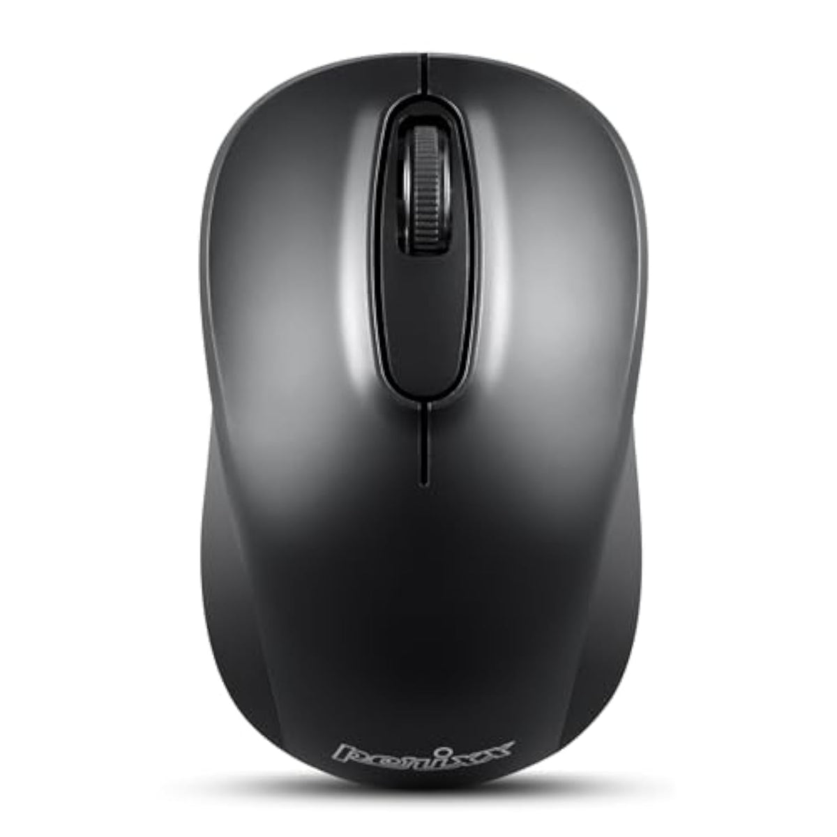 Perixx PERIMICE-722B Wireless Optical Mouse - 3.82x2.28 Inches Portable Design - Silent Clicks with Cable Straps - Black