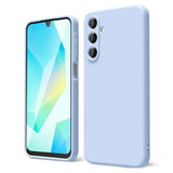 Samsung Galaxy A16 5G Case, Thin Slim Grip Soft Rubber Gel Protective Phone Case for Women, Matte Plain Solid Color Aesthetic Cute Girly Case with Camera Cover, Light Blue